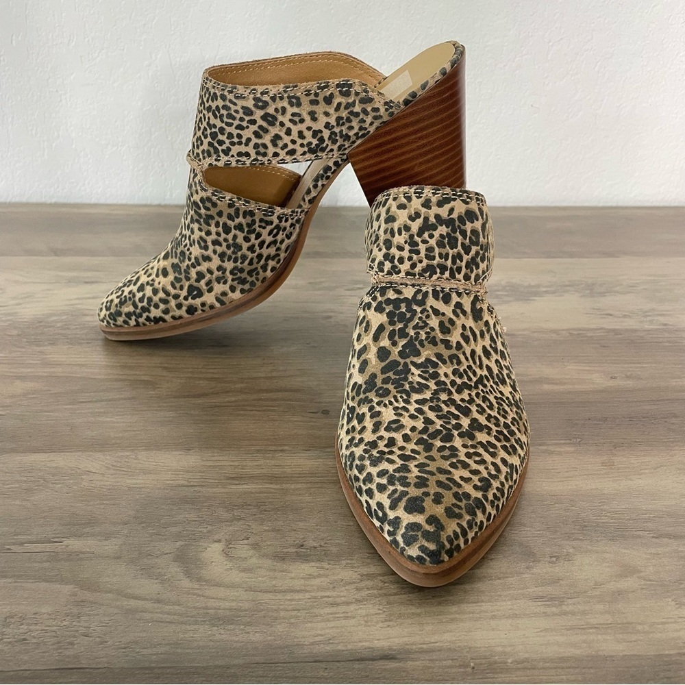 Dolce Vita Tan Leopard Print Mules - Picture 6 of 10